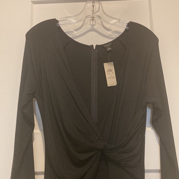 Long Sleeve Black Wrap Dress 👗,size-S, 93% Rayon, 7% Spandex,Never worn - Picture 2 of 12